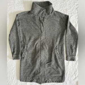 Roots Salt & Pepper Zip-Front Long Coat XS
